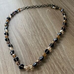 Chico's Black and Gold Beaded Necklace